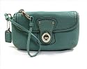 AUTHENTIC COACH LEGACY LEATHER CAPACITY FLAP WRISTLET (Mineral)