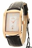 Mens Crotone noir Croc-Look cuir MOP Date montre CN307408RGMP