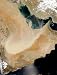 Wallmonkeys Peel and Stick Wall Decals - Satellite View of a Dust Storm in Saudi Arabia. - Removable Graphic