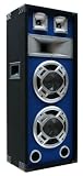 Produkt-Bild: 600W Party DJ PA LAUTSPRECHER Disco BOX doppel 20cm BASS Blue-LED E-Lektron SPL220