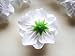 (24) Silk White Roses Flower Head - 1.75