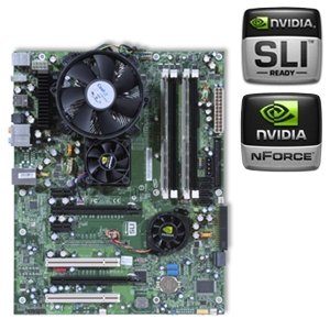 XFX nForce 680i LT SLI Motherboard CPU RAM Kit - OEM, Intel Core 2 Quad Q6700 Processor 2.66GHz OEM, 2GB PC6400 DDR2-800 (2x1GB), Heatsink, Fan, Pre-Assembled