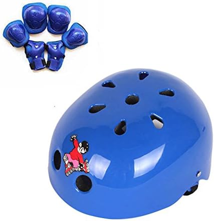 7Pcs/Set Helmet Knee Elbow Wrist Protective Guard Pad Kid Skating Gear Kid Helmet Protector Kit