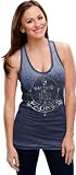 San Diego Padres Navy Women's Burnout Washed Jersey Racer Back Tank Top