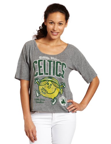 NBA Boston Celtics Little Miss Dolman Off The Shoulder, Steel, Medium
