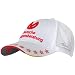 Diese Kappe/Cap mit dem Logo des Sponsors "Deutsche erm�gensberatung" wird Michael Schumacher bei 
jedem Rennen der Saison 2012 tragen. 
Die 7 rot/silbernen Sterne auf dem Schirm stehen f�r Schumis 7 WM Titel.