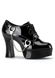 Women's Handcuffed Lace-Up Platform Pump With 4 Inch Square Heel