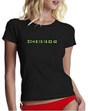 Coole Fun T-Shirts LOST ZAHLEN      GIRLY T-SHIRT        SCHWARZ GR.L