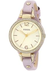 Fossil Womens ES3469 Georgia Analog Display Analog Quartz Purple Watch