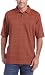 Van Heusen Mens Micropoly Printed Windowpane Polo, Orange Brick, 2X-Large