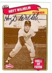 Hoyt Wilhelm Autographed/Hand Signed Baseball Card (Chicago White Sox) 1989 Swell Legends Card