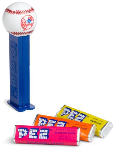 PEZ MLB New York Yankees, 0.87-Ounce Candy Dispensers (Pack of 12) by PEZ