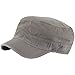 RaOn A204 Wrinkle Plain Empty Short Bill Washing Army Cap Golf Club Cadet Military (Khaki)