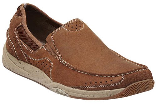 Clarks Men's Vestal Slip-On,Tan Nubuck,12 W US