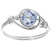 December Birthstone Sterling Silver Goldfill Genuine Swarovski Crystal Semiprecious Stone Ring