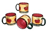 COFFEE MUG, COFFEE CUPS COUNTRY APPLE DECOR