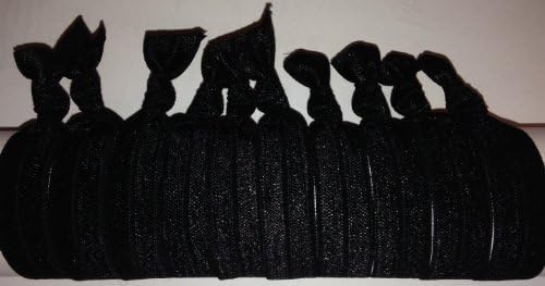 No Crease Hair Ties 10 Pack Black