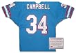 Earl Campbell Houston Oilers NFL Hand Signed Authentic Style Home Blue Football Jersey