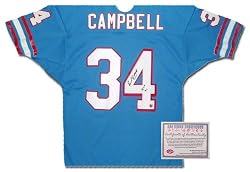 Earl Campbell Houston Oilers NFL Hand Signed Authentic Style Home Blue Football Jersey