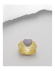 Purple Heart CZ Ring In 92.5 Sterling Silver