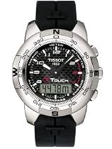 Tissot Men's T-Touch Polished Titanium Black Rubber Watch #T33.7.898.92