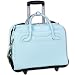McKlein Willowbrook Leather Briefcase Laptop Case - Aqua Blu