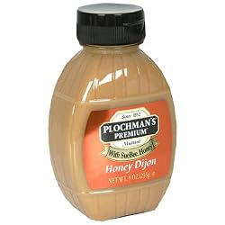 Plochman's Squeeze Barrel Mustard, Honey Dijon, 9-Ounce Squeeze Barrels (Pack of 6)