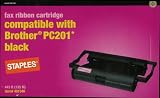 Staples Brother PC201 BLACK FAX RIBBON CARTRIDGE