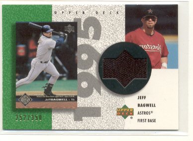 2002 UD Authentics Reverse Negative Jerseys R-JB Jeff Bagwell (Baseball Cards) (Piece of Authentic Jersey)