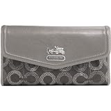 Coach Madison Dotted Checkbook Wallet Silver - Coach 44435SLV