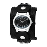 Red Monkey Designs Men's RM777J-DEFF The Defender Black Leather Watch