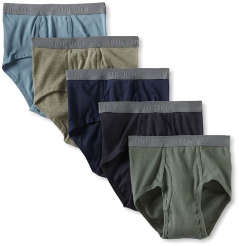 Fruit of the Loom Men's Premium  Fashion Brief, Assorted Colors, Medium(Pack of 5)