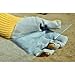 G & F 1680 CUT RESISTANT Work GLOVES-100% KEVLAR Knit, Extra Long Cuff, patched with Leather palm, CE Cut Resist Level 3, Size Large (1 pair)
