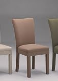 Brand New Set of Two Parson Chairs in Brown Color
