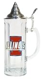 Illinois Fighting Illini 20oz Tall Lidded Stein - NCAA College Athletics - Fan Shop Merchandise