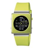Casio Women's LA2001-3ADF Yellow Digital Square Case Resin Strap Watch B001UHMURS