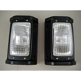 Buy (2) 55W Black Surface Mount RV Trailer Work Ramp Halogen Lights