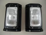 (2) 55W Black Surface Mount RV Trailer Work Ramp Halogen Lights (2) 55W Black Surface Mount RV Trailer Work Ramp Halogen Lights