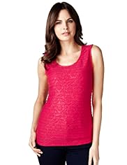 Per Una Ditsy Floral Rippled Vest Top