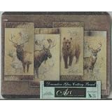 Small Tempered Cutting Board ~ Bear, Deer, Elk ~ code 028
