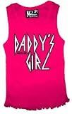 Micro Me "Def Daddy" Baby Screened Tank Top with Scalloped Edges, Fuschia
