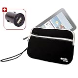 DURAGADGET Housse de luxe en n�opr�ne noir r�sistant � l'eau pour Samsung GALAXY Tab 7 pouces (P1000) Tablette 3G+ Wifi Bluetooth Ecran et Samsung Galaxy Tab 2 de 7 pouces (P3110 et P3100) + Chargeur voiture USB 2 amp BONUS - Garantie 5 anspar Duragadget