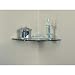 CRL 12" x 12" Corner Glass Shelf with Frosted Chrome Clip Kit