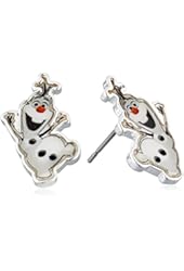 Disney Girls' "Frozen" Silver-Plated Olaf Stud Earrings