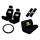 11 Piece NFL Auto Interior Gift Set - Green Bay Packers - A Set of 2 Seat Covers, 1... by A P Products