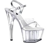 *ADORE-708R, 6 1/2" Stiletto Heel Ankle Strap PF Sandal