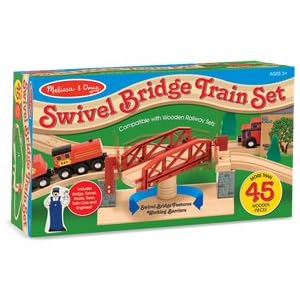 Melissa and Doug Trains and Vehicle Sets Swivel Bridge Train Set by 