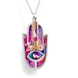 Purple Hamsa Necklace