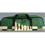 ChessCentral's Superior Tournament Chess Set with Chess Pieces, Green Chess Board, and Green Tote ChessCentral's Superior Tournament Chess Set with Chess Pieces, Green Chess Board, and Green Tote