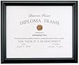 Lawrence Frames 11 by 14-Inch Black Diploma Frame, Domed Top
